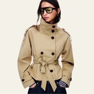 Cropped Trench Coat